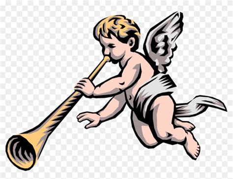 Download Angelic Trumpet Png Baby Angel With Trumpet Clipart Png