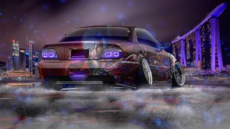 Toyota Chaser Jzx Jdm Tuning Devil My Cry Aerography Night Car Wallpaper Hd Pxfuel