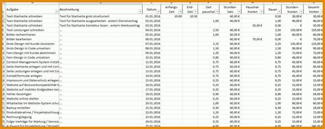 Spektakulär Excel Vorlage Projekt Kalkulation Controlling Pierre Tunger