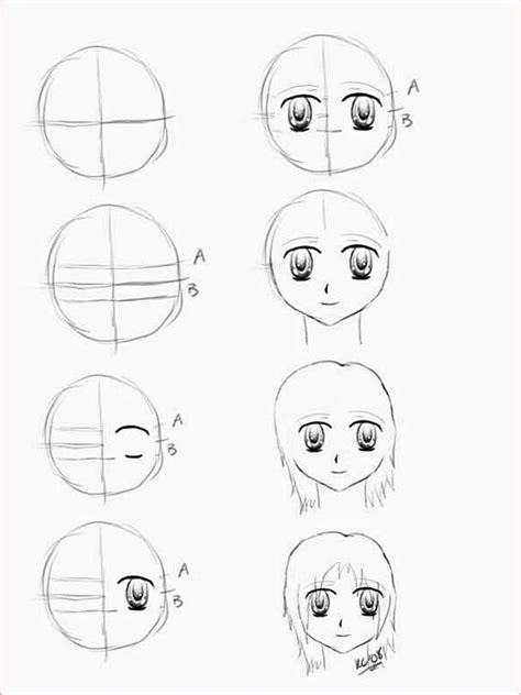 How To Draw Anime Faces Step By Step Anime Drawing Step By Step