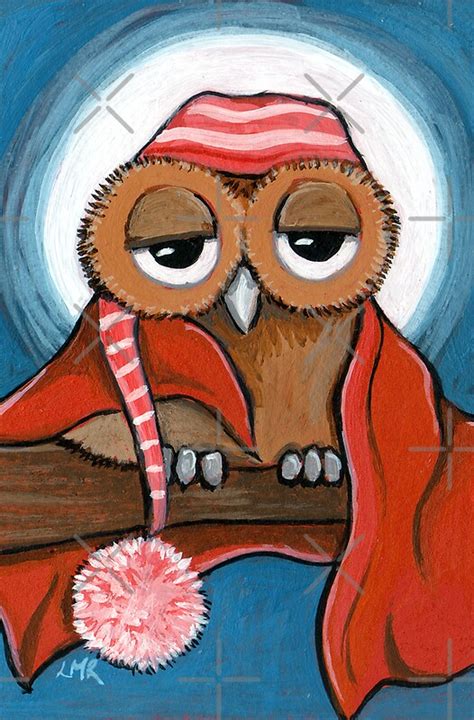 Sleepy Owl By Lisa Marie Robinson Redbubble