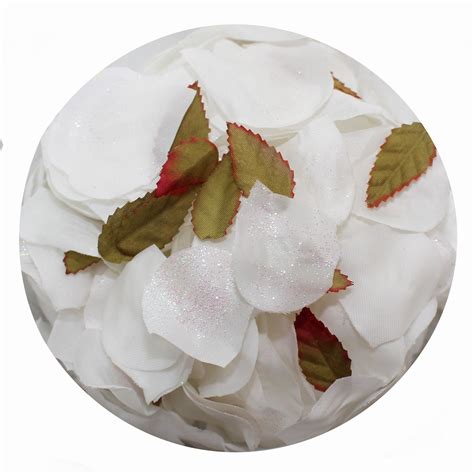 Rose Petals Glittery White E Pollard And Sons