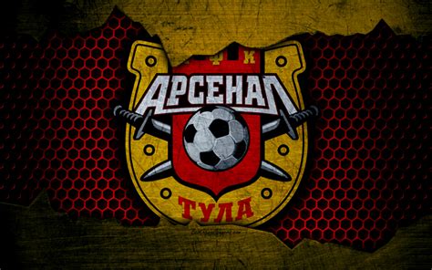 Download Wallpapers Arsenal Tula 4k Logo Russian Premier League