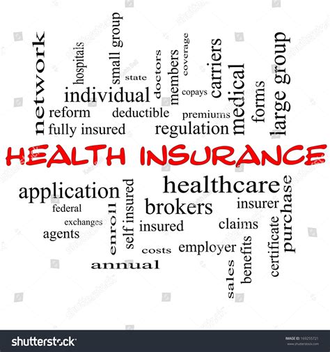Insurance is a means of protection from financial loss. Health Insurance Word Cloud Concept In Red Caps With Great Terms Such As Healthcare, Reform ...