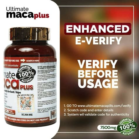 Ultimate Maca Plus Butt Hips Enlargement Pills 7500mg 120 Etsy