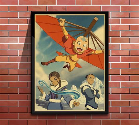 Avatar The Last Airbender Aang Poster Aang Poster Avatar Etsy