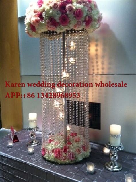 10pcs Top Grade Acrylic Crystal Wedding Centerpiece With Candle Holder