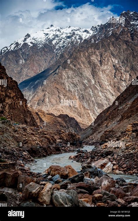 View Of The Karakoram Mountain Range In Northern Pakistan Stock Photo