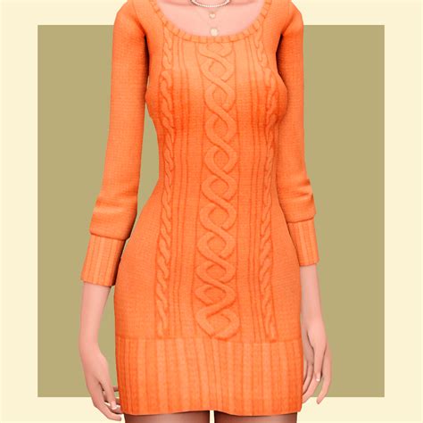Fall Sweater Dress The Sims 4 Create A Sim Curseforge