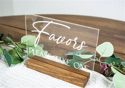 Wedding Favors Sign Favor Table Sign Please Take One Sign Etsy