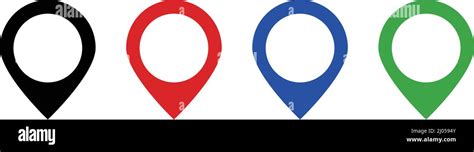 Map Pin Icon Pinning And Current Location Information Editable Vector