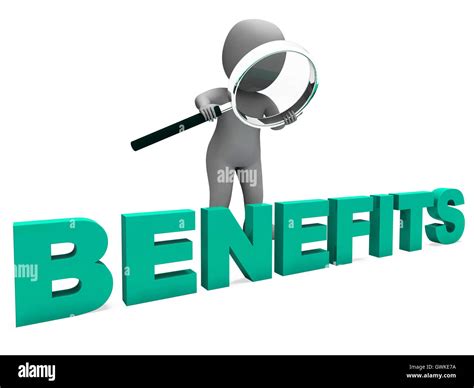 Benefits Character Means Perks Favors Or Rewards Stock Photo - Alamy