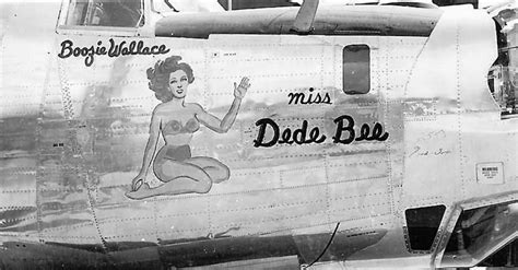B 24 Liberator 491st Bomb Group 854th Bomb Squadron Nose Art Miss Dede