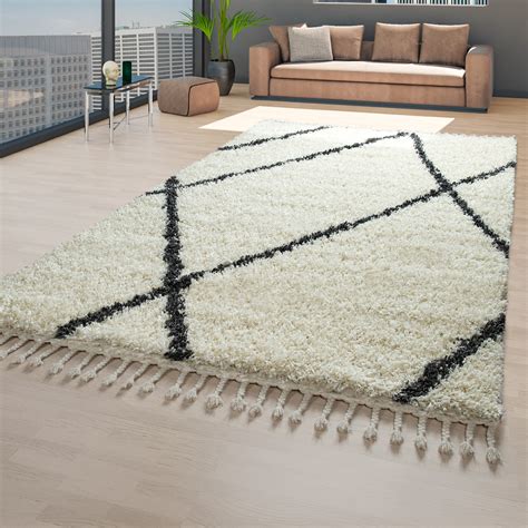 Wandgestaltung wohnzimmer 20 kreative wanddeko ideen. Skandi Teppich Beige Wohnzimmer Hochflor Rauten Muster ...