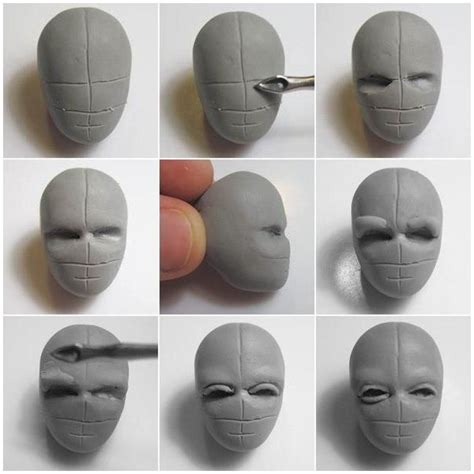 How To Sculpt The Face Of Polymer Clay Tête Humaine Modelage Visage
