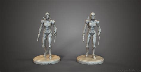 Mass Effect Female Shepard 3d Figurine Static 3d Printing Designs