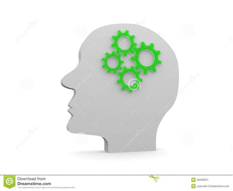 Human Head Profile With Gears Royalty Free Stock Photography Image 28408237