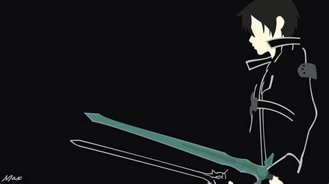 Kirito Black Swordsman Sao Minimal Wallpaper By Max028 On Deviantart