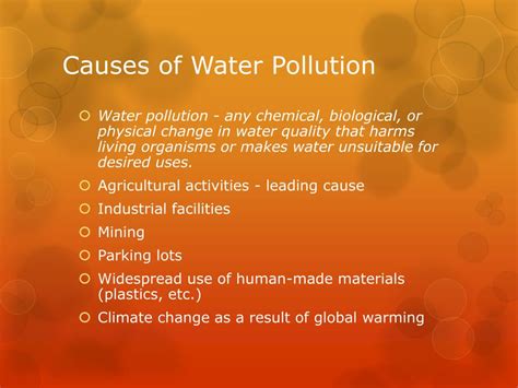 Ppt Water Pollution Chapter 20 Powerpoint Presentation Free Download