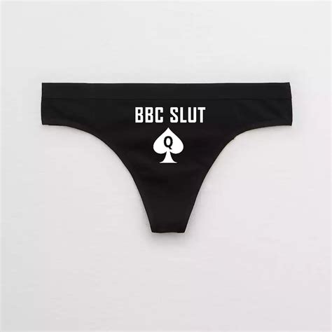 bbc slut thong queen of spades qos panties big black cocks etsy
