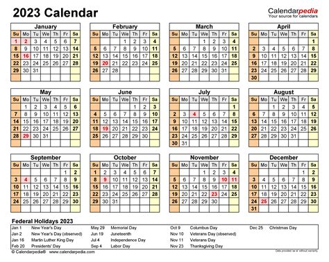 Printable word calendar 2023