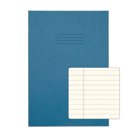 Rhino A4 Tinted Exercise Book 48 Pages 24 Leaf Light Blue With Cream