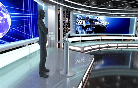 Virtual Tv Studio News Set 1 Gallery Area By Autodesk