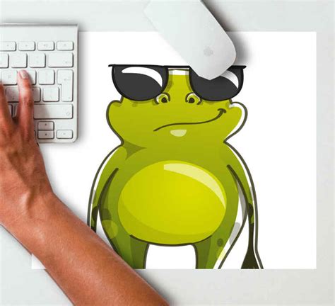 Design Of A Frog With Sunglasses Anime Mouse Mat Tenstickers