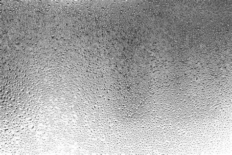Texture Of A Misted Glass With A Lot Of Drops And Condensation Flows
