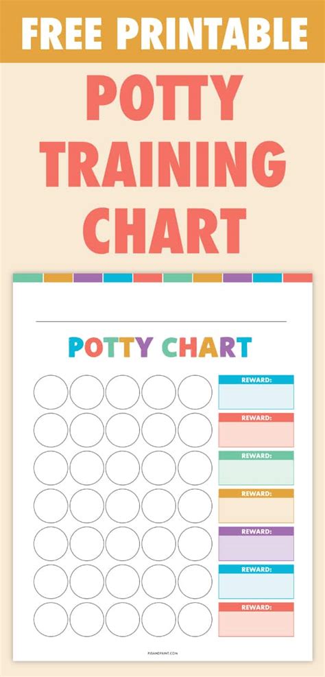 Reward Chart Printable Potty Training Chart Instant Download Potty