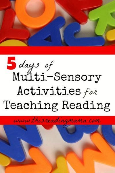 Multi Sensory Activities For Teaching Reading Multisensory Activities