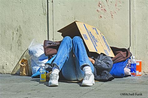 Homeless Man The Tenderloin District San Francisco By Mitchell Funk