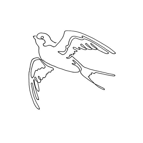 Drawing Of A Flying Bird Draw Easy