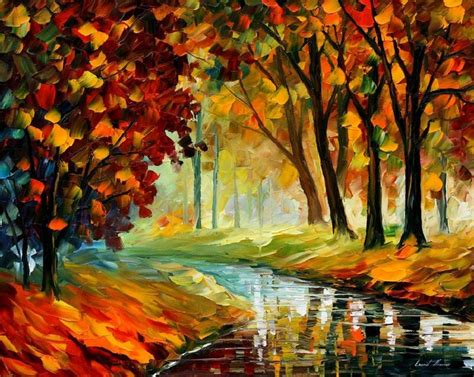 Little Stream — Palette Knife Oil Painting On Canvas By