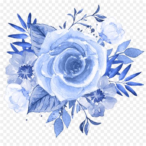 Maybe you would like to learn more about one of these? Blue Flower Watercolor painting Clip art - blue floral png ...