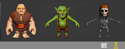 Clash Of Clans 3d Character Designs 4 Low Poly Character Character