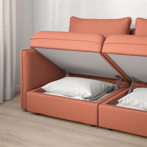 Vallentuna Modular Corner Sofa 3 Seat With Storagekelinge Rust Ikea
