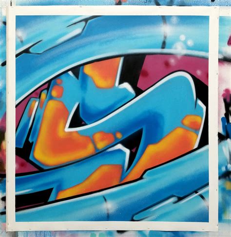 Graffiti Artist Seen Super S Aerosol On Canvas Dirtypilot