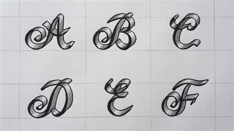 3d Drawing Calligraphy Letter A To Z How To Draw Easy Art Capital
