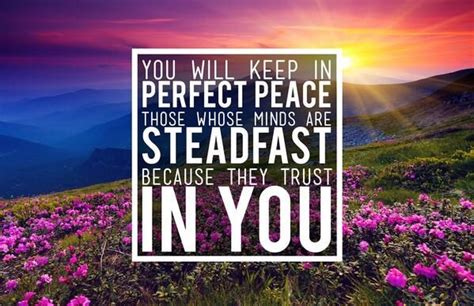 The Word Steadfast In Isaiah 263 Means Revived And Refreshed