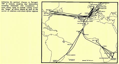 The Timetablist Tap Air Portugal Network 1974
