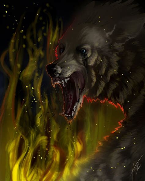 Fire By Surgeonwolf On Deviantart Fantasy Demon Fantasy Wolf Fantasy