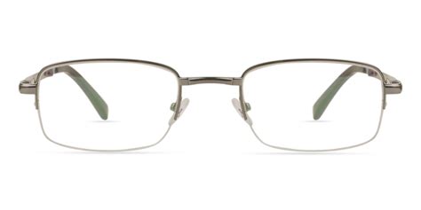 Carson Full Rim Gun Rectangle Glasses With Metal Frames Abbe Glasses