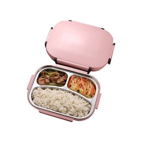 304 Stainless Steel Lunch Box For Kids Gray Bag Set Bento Box Leakproof