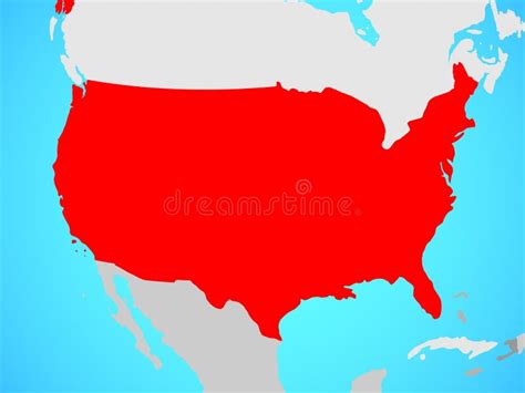 United States On Map Stock Illustration Illustration Of Political