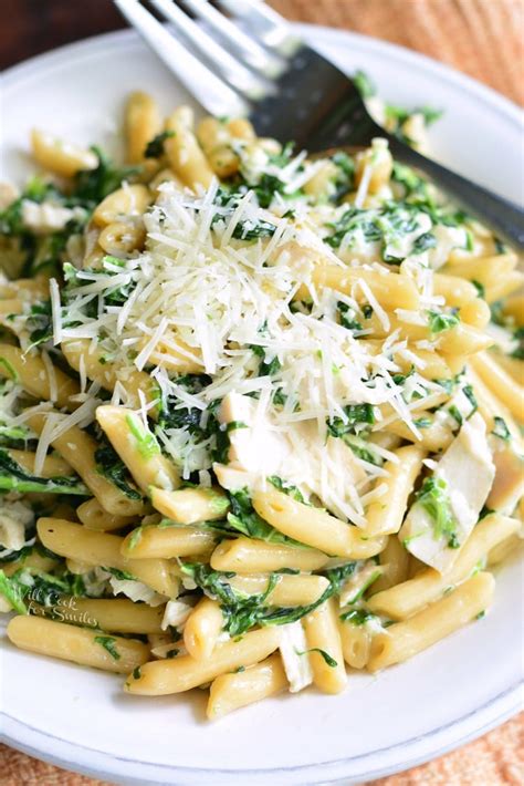Garlic And Spinach Alfredo Chicken Pasta Will Cook For