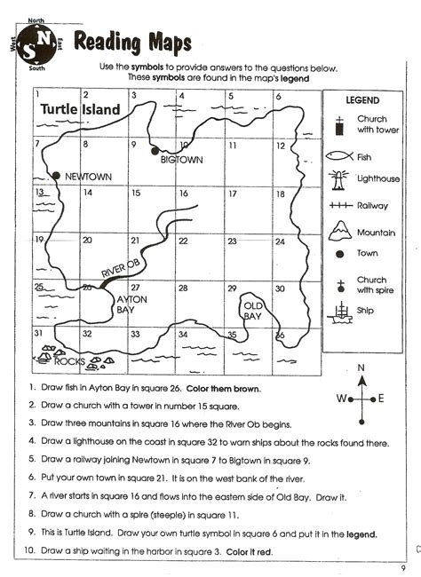 Map Skills Worksheets Answers