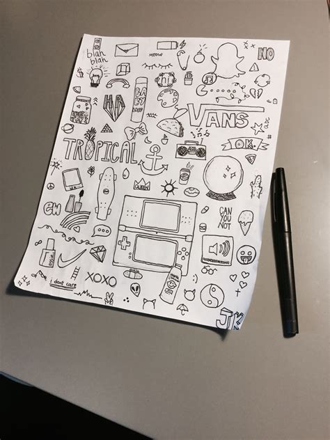 Aesthetic Mini Doodles ~ 🔆🤪 ️🌊 Got Bored In Class Growrishub