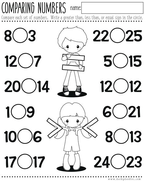 Printable esl worksheets and exercises for teaching. Lovely Greater Than Less Than First Grade | Fun Worksheet