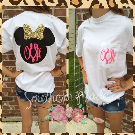 Minnie Mouse Monogrammed T Shirt Minnie Head T Shirt Customize Your Own